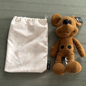 Brown Plush AE Mickey Mouse  with Drawstring Bag